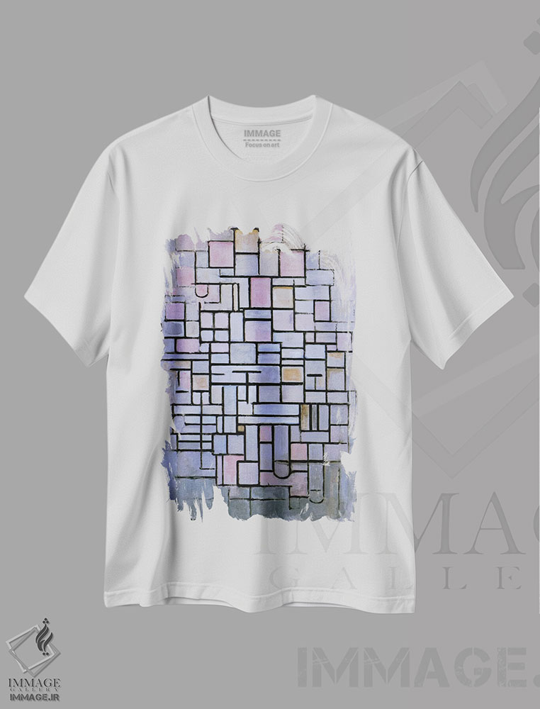 تیشرت طرح دار ترکیب شماره ۶، ۱۹۱۴، آبستره اثر پیت موندریان | immage.ir