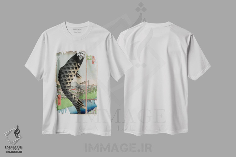 تیشرت طرح دار پل سویدو و سورودای، دکور آسیایی اثر اوتاگاوا هیروشگه | immage.ir