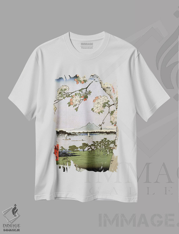 تیشرت طرح دار آثار اوتاگاوا هیروشگه - immage.ir