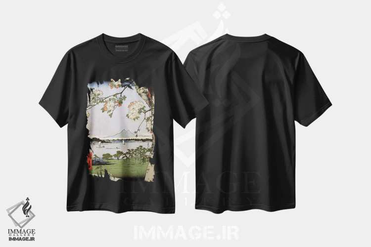 تیشرت طرح دار آثار اوتاگاوا هیروشگه - فروشگاه ایماژ