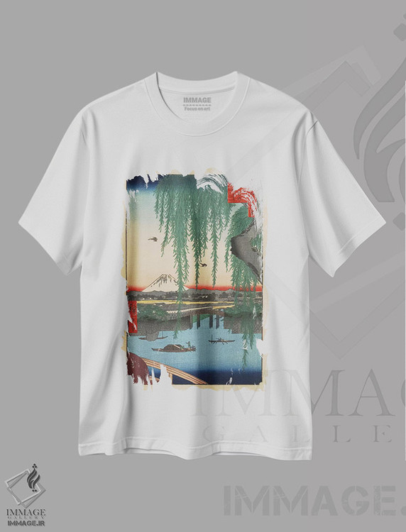 تیشرت طرح دار پل یاتسومی، دکور آسیایی اثر اوتاگاوا هیروشگه | immage.ir