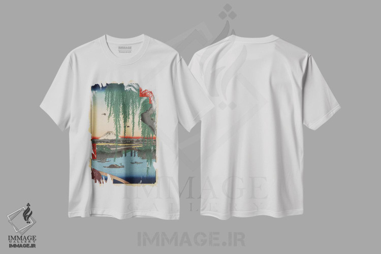 تیشرت طرح دار پل یاتسومی، دکور آسیایی اثر اوتاگاوا هیروشگه | immage.ir