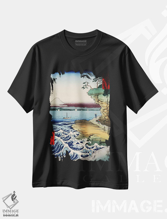 تیشرت طرح دار ساحل کوبوتا در استان آوا، دکور آسیایی اثر اوتاگاوا هیروشگه | immage.ir