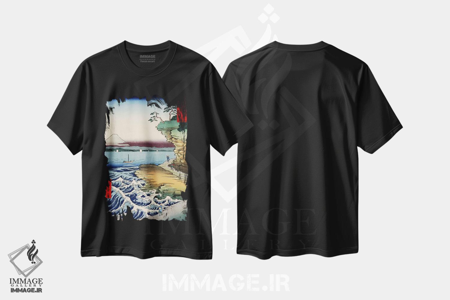 تیشرت طرح دار ساحل کوبوتا در استان آوا، دکور آسیایی اثر اوتاگاوا هیروشگه | immage.ir