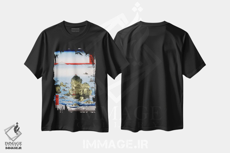 تیشرت طرح دار فوتامی گا-اورا در استان ایسه، هنر فاخر کلاسیک اثر اوتاگاوا هیروشگه | فروشگاه ایماژ