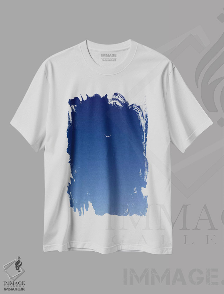 تیشرت طرح دار گرادیان آبی، مدیوم اثر جفری آنسل آگرونس | فروشگاه ایماژ