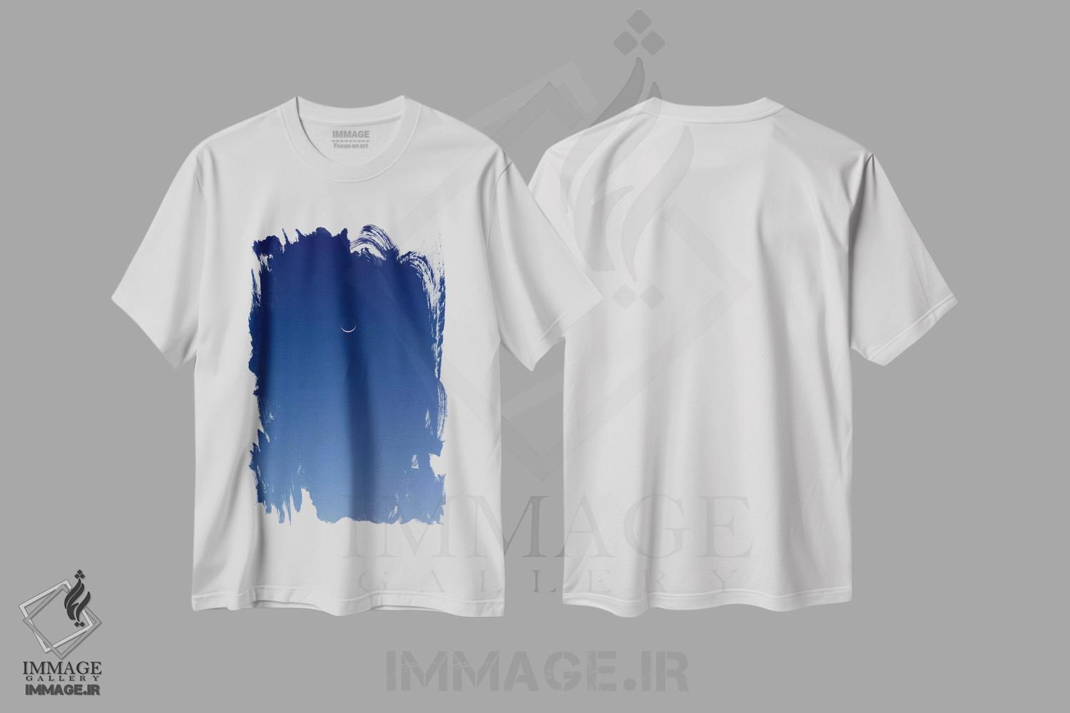 تیشرت طرح دار گرادیان آبی، مدیوم اثر جفری آنسل آگرونس | فروشگاه ایماژ