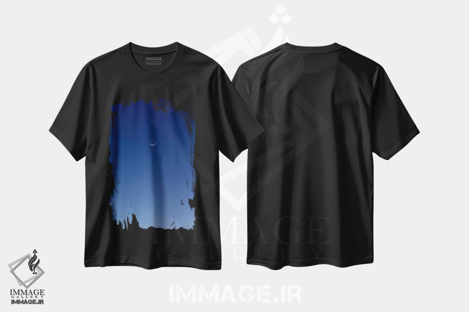 تیشرت طرح دار گرادیان آبی، مدیوم اثر جفری آنسل آگرونس | immage.ir