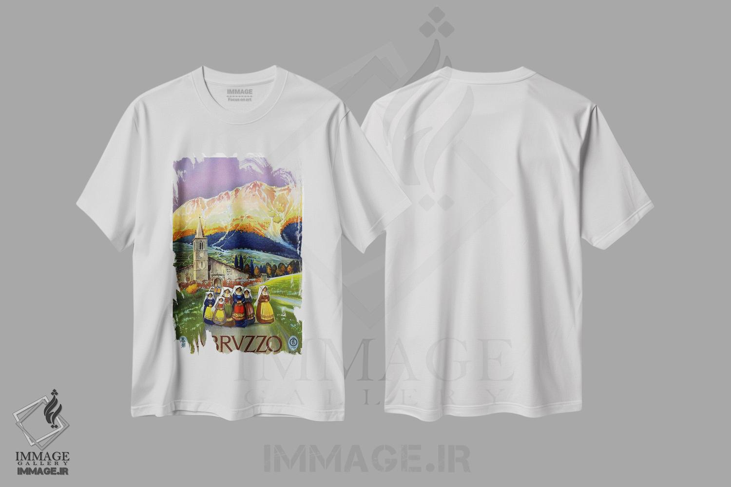 تیشرت طرح دار پوستر تبلیغاتی آبروتسو، وینتیج و رترو اثر هنرمند ناشناس | فروشگاه ایماژ