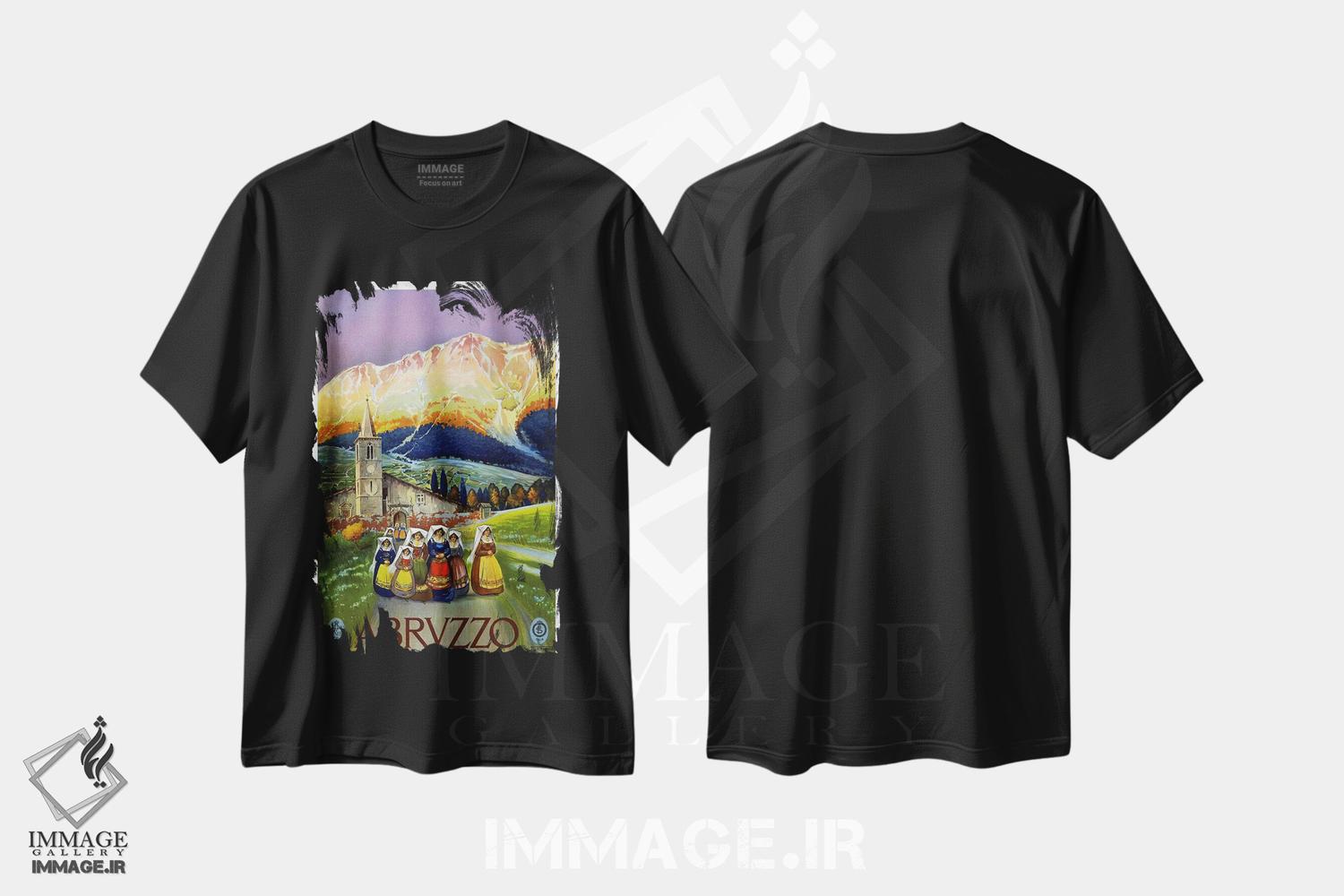 تیشرت طرح دار پوستر تبلیغاتی آبروتسو، وینتیج و رترو اثر هنرمند ناشناس | immage.ir