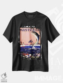 تیشرت طرح دار پوستر تبلیغاتی استرالیا، وینتیج و رترو اثر هنرمند ناشناس | immage.ir