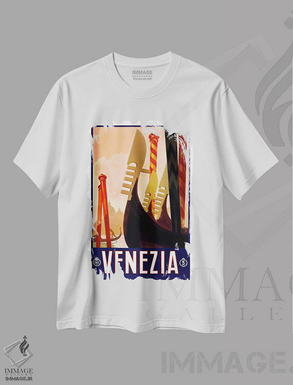 تیشرت طرح دار پوستر تبلیغاتی قدیمی ونیز، وینتیج و رترو اثر هنرمند ناشناس | فروشگاه ایماژ