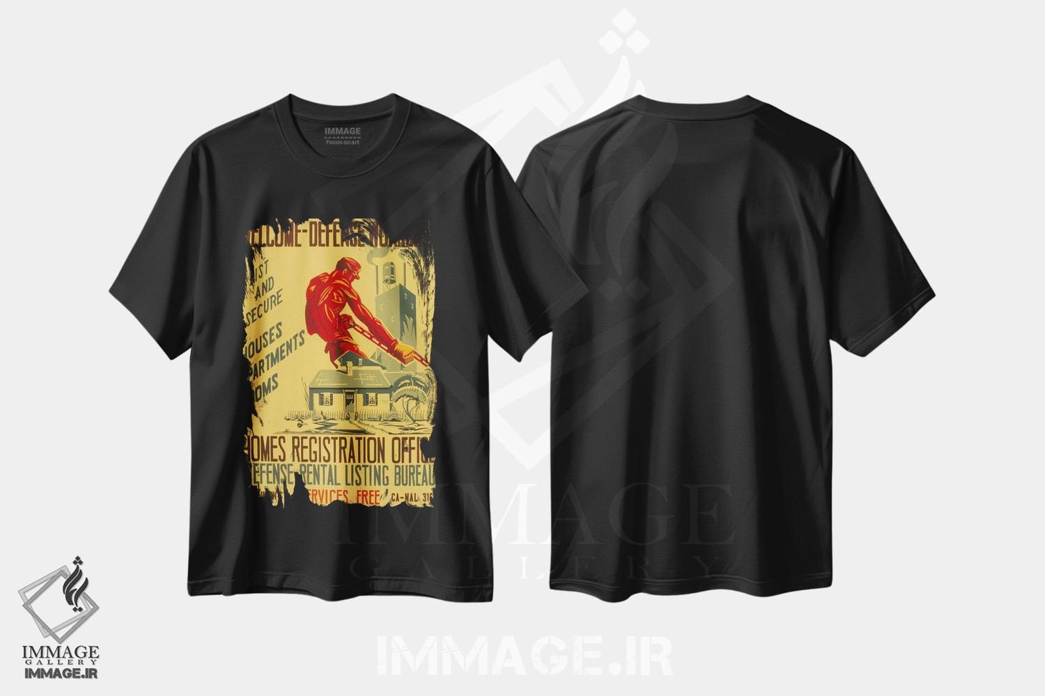 تیشرت طرح دار آثار هنرمند ناشناس - immage.ir