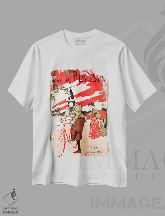 تیشرت طرح دار پوستر تبلیغاتی قدیمی، تایپوگرافی اثر هنرمند ناشناس | immage.ir