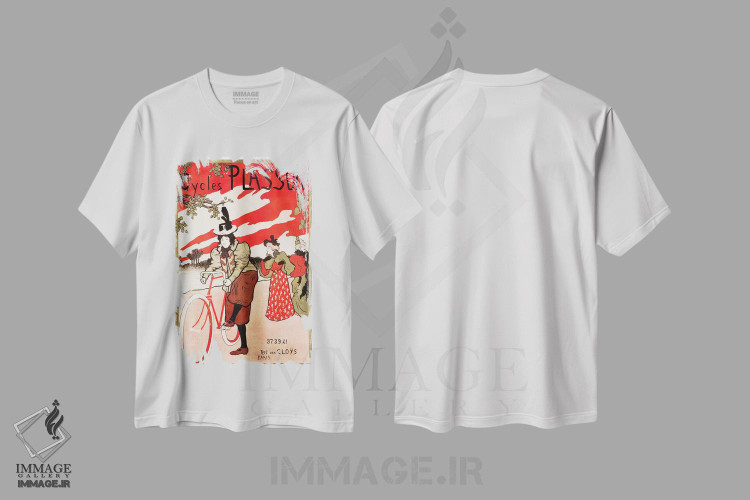 تیشرت طرح دار پوستر تبلیغاتی قدیمی، تایپوگرافی اثر هنرمند ناشناس | immage.ir