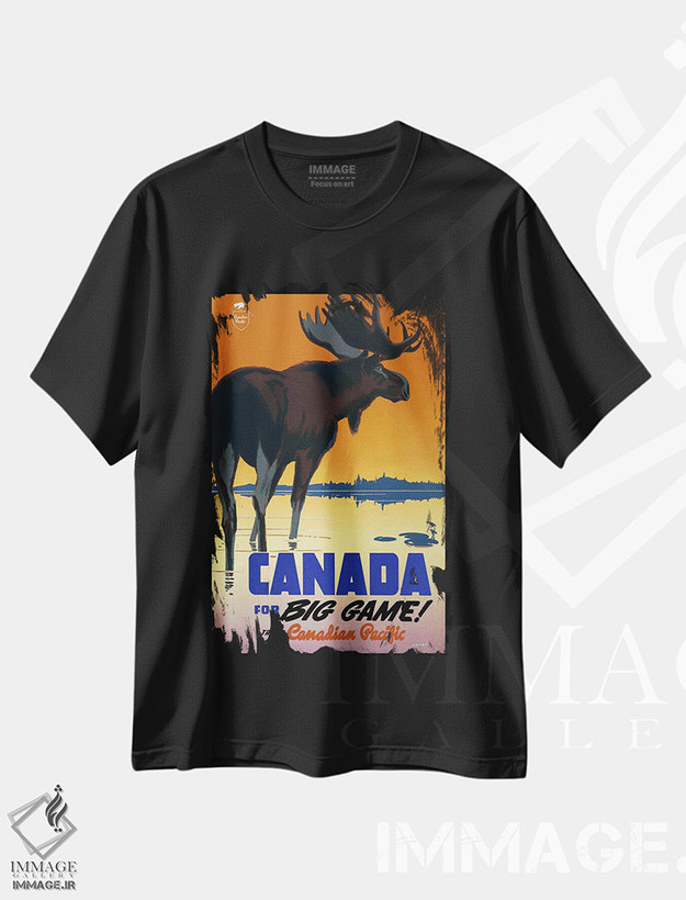 تیشرت طرح دار پوستر تبلیغاتی قدیمی، تایپوگرافی اثر هنرمند ناشناس | فروشگاه ایماژ