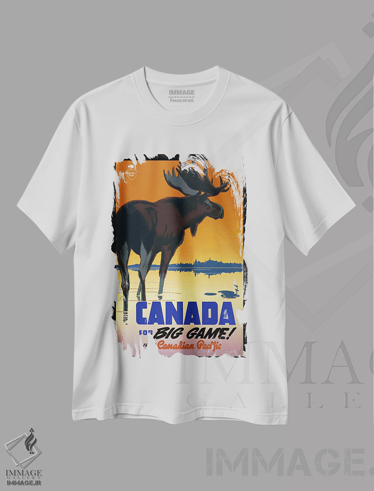 تیشرت طرح دار پوستر تبلیغاتی قدیمی، تایپوگرافی اثر هنرمند ناشناس | immage.ir