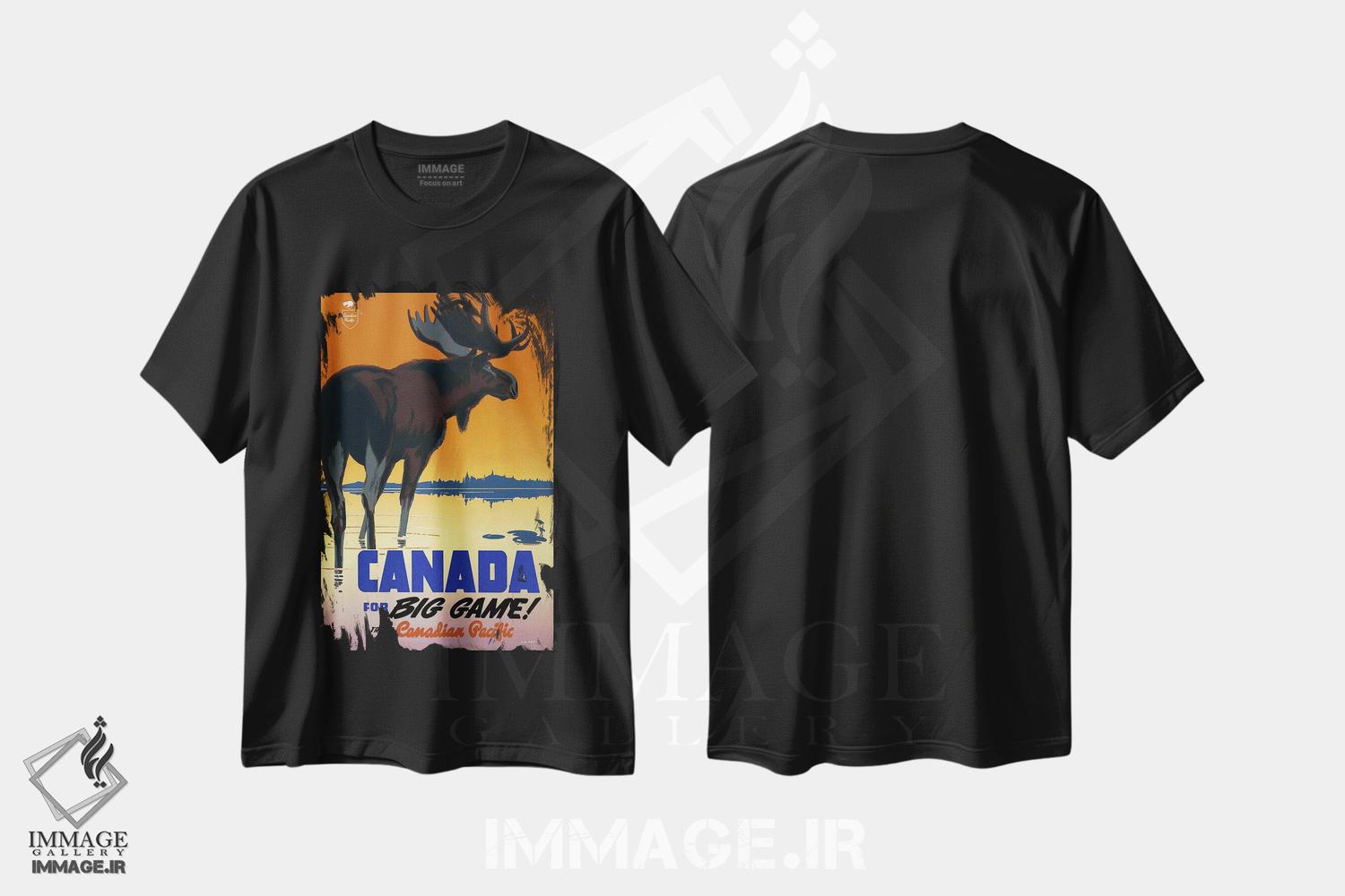 تیشرت طرح دار پوستر تبلیغاتی قدیمی، تایپوگرافی اثر هنرمند ناشناس | فروشگاه ایماژ