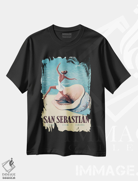تیشرت طرح دار سن سباستین، دکور ساحلی اثر کلکسیون اپل وینتج | immage.ir