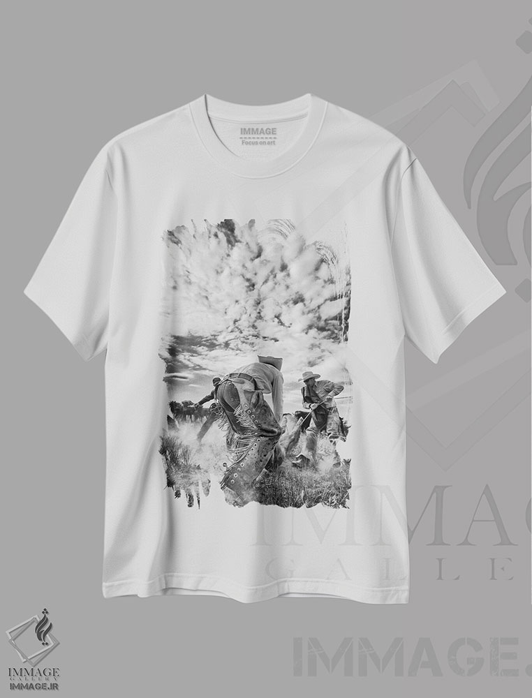 تیشرت طرح دار غبار، هنر تزئینی سیاه و سفید اثر دن بالارد | immage.ir