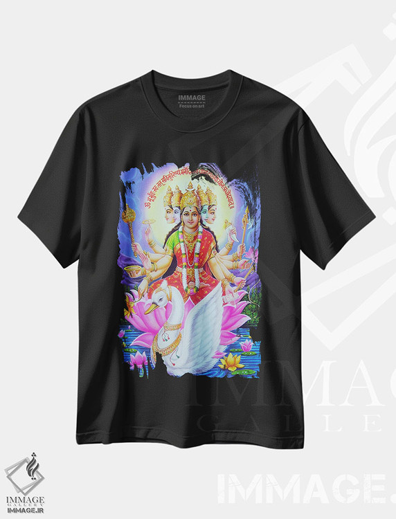 تیشرت طرح دار الهه هندو گایتری، دکور آسیایی اثر هنرمند ناشناس | فروشگاه ایماژ