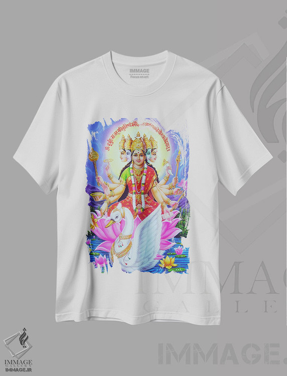 تیشرت طرح دار الهه هندو گایتری، دکور آسیایی اثر هنرمند ناشناس | immage.ir