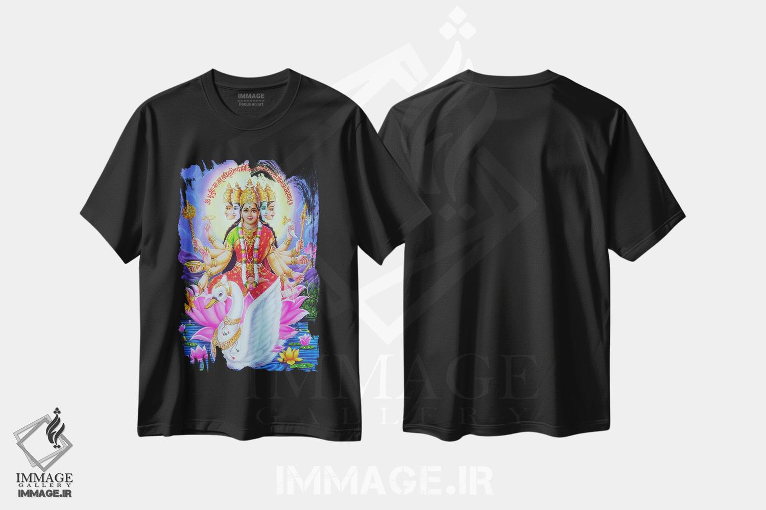 تیشرت طرح دار الهه هندو گایتری، دکور آسیایی اثر هنرمند ناشناس | فروشگاه ایماژ
