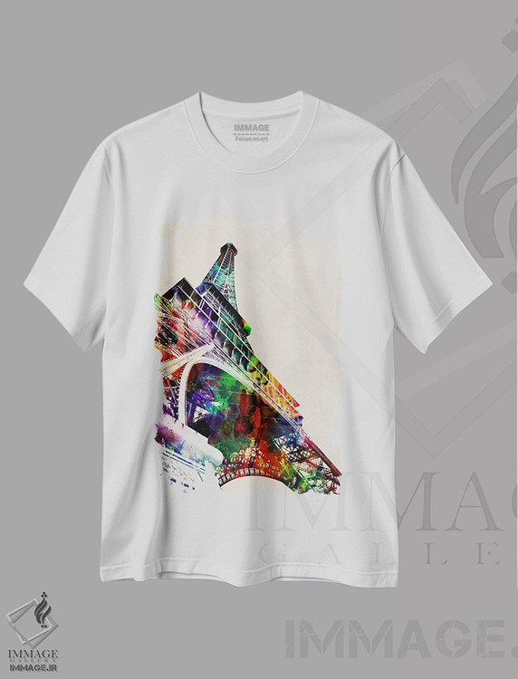 تیشرت طرح دار برج ایفل، دکور معاصر اثر مایکل تامپست | immage.ir