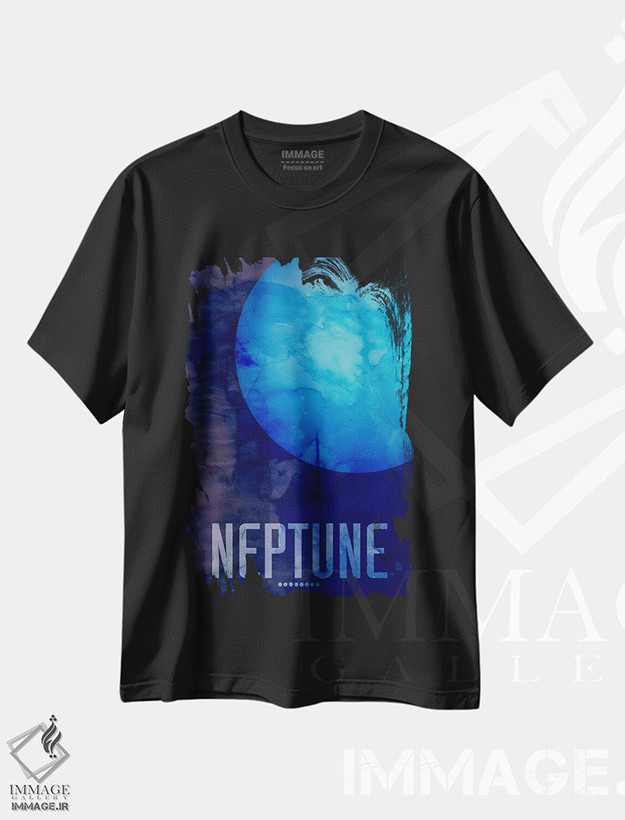 تیشرت طرح دار سیاره نپتون، تزئینی اثر مایکل تامپست | فروشگاه ایماژ