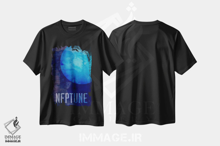 تیشرت طرح دار سیاره نپتون، تزئینی اثر مایکل تامپست | فروشگاه ایماژ