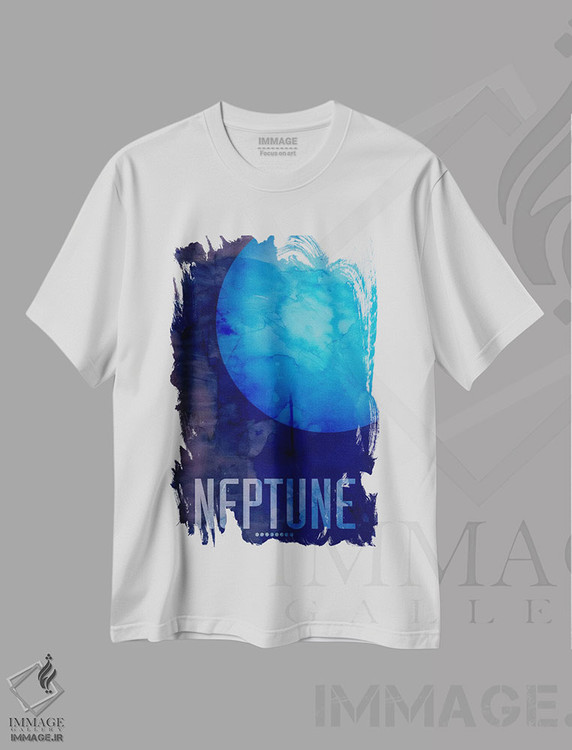 تیشرت طرح دار سیاره نپتون، تزئینی اثر مایکل تامپست | immage.ir