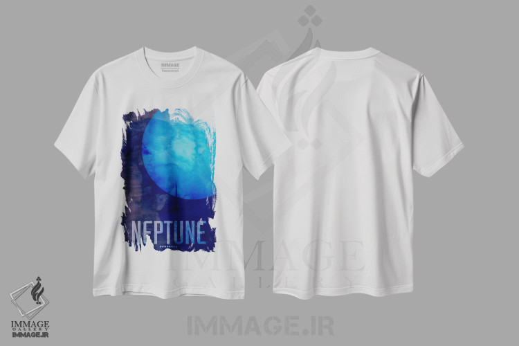تیشرت طرح دار سیاره نپتون، تزئینی اثر مایکل تامپست | immage.ir