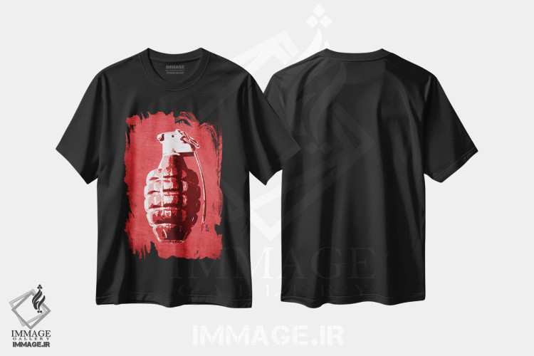 تیشرت طرح دار نارنجک دستی، دکوراسیون جایگزین اثر مایکل تامپست | immage.ir