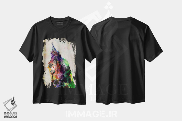 تیشرت طرح دار بیگ بن لندن، دکور معاصر اثر مایکل تامپست | فروشگاه ایماژ