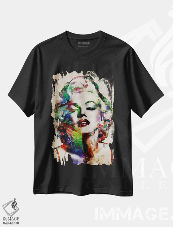 تیشرت طرح دار مرلین مونرو با آبرنگ، دکور معاصر اثر مایکل تامپست | immage.ir