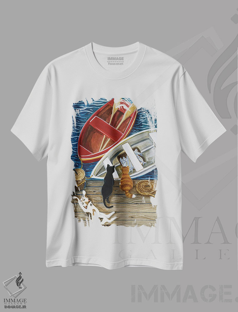 تیشرت طرح دار صیاد روز، دکور معاصر اثر یان پانیکو | فروشگاه ایماژ