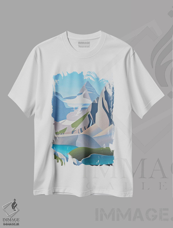 تیشرت طرح دار آسینی بون، مدیوم اثر ران پارکر | immage.ir