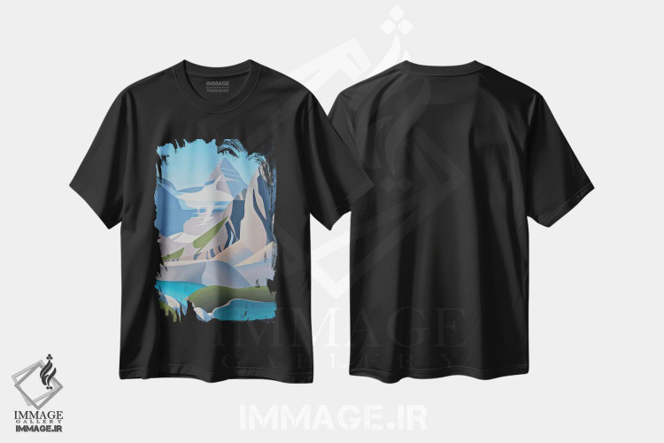 تیشرت طرح دار آسینی بون، مدیوم اثر ران پارکر | فروشگاه ایماژ