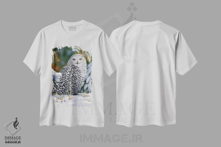 تیشرت طرح دار جغد برفی، مدیوم اثر ویلیام واندر داسون | immage.ir