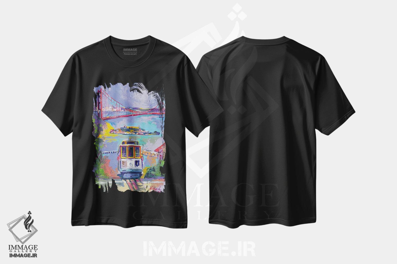 تیشرت طرح دار سان فرانسیسکو، مدیوم اثر ریچارد والیش | فروشگاه ایماژ