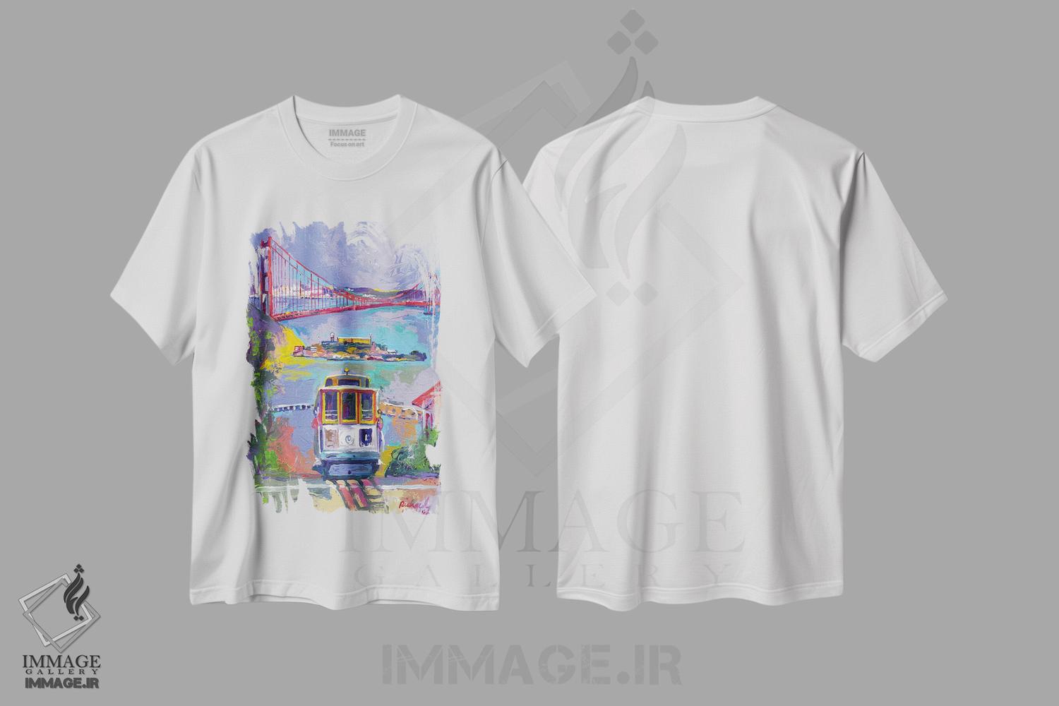 تیشرت طرح دار سان فرانسیسکو، مدیوم اثر ریچارد والیش | immage.ir