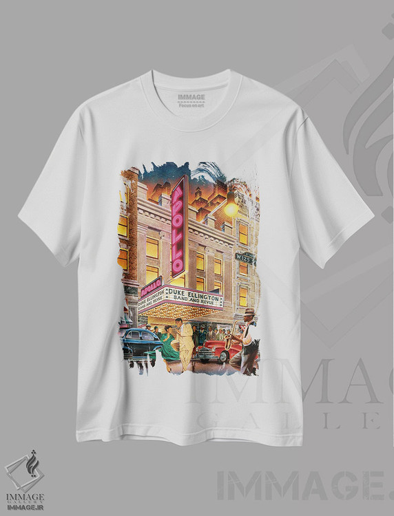 تیشرت طرح دار فانتزی آپولو، هنر آمریکایی آفریقایی تبار اثر کیت مالِت | immage.ir