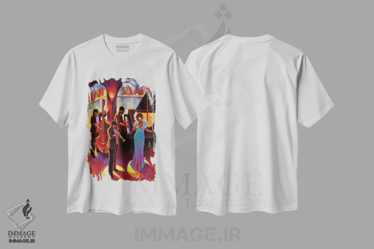 تیشرت طرح دار در بالاترین نقطه، هنر آمریکایی آفریقایی تبار اثر کیت مالِت | فروشگاه ایماژ