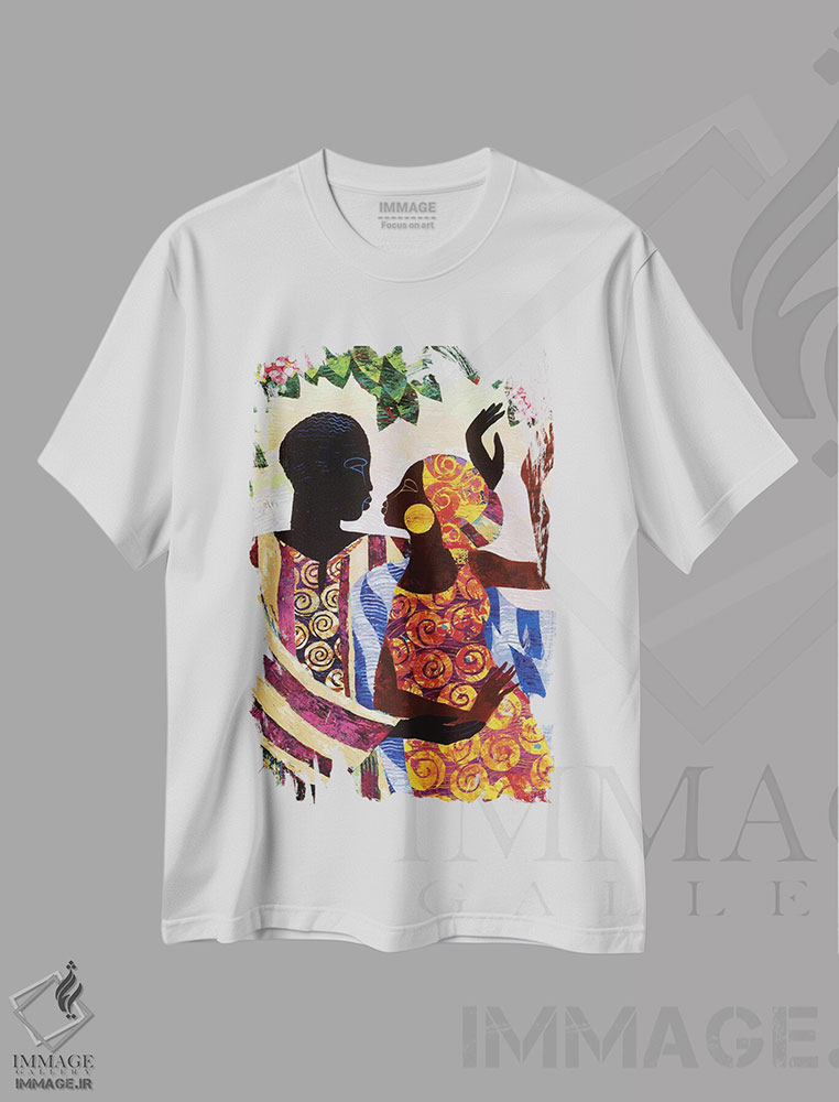 تیشرت طرح دار در باغ، هنر آمریکایی آفریقایی تبار اثر کیت مالِت | immage.ir
