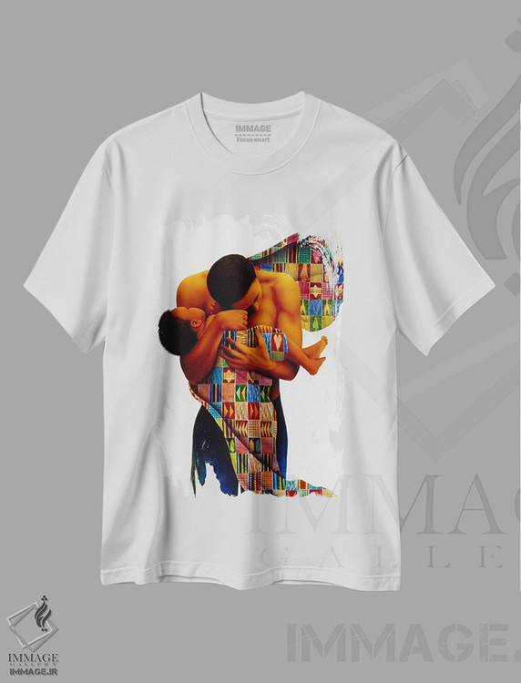 تیشرت طرح دار عشق پناه بخش، هنر آمریکایی آفریقایی تبار اثر کیت مالِت | immage.ir