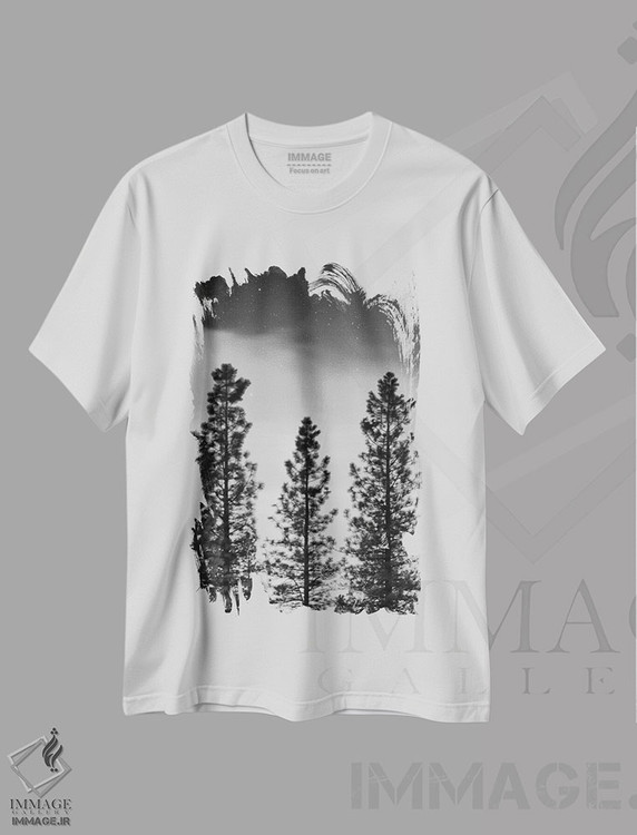 تیشرت طرح دار سحابی آبی، عکاسی سیاه و سفید اثر جفری آنسل آگرونس | immage.ir