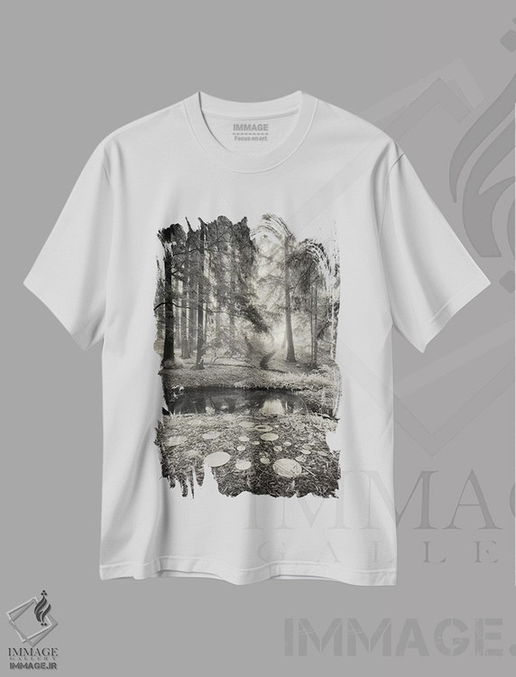 تیشرت طرح دار بازتاب های آیینه ای، عکاسی سیاه و سفید اثر جفری آنسل آگرونس | immage.ir