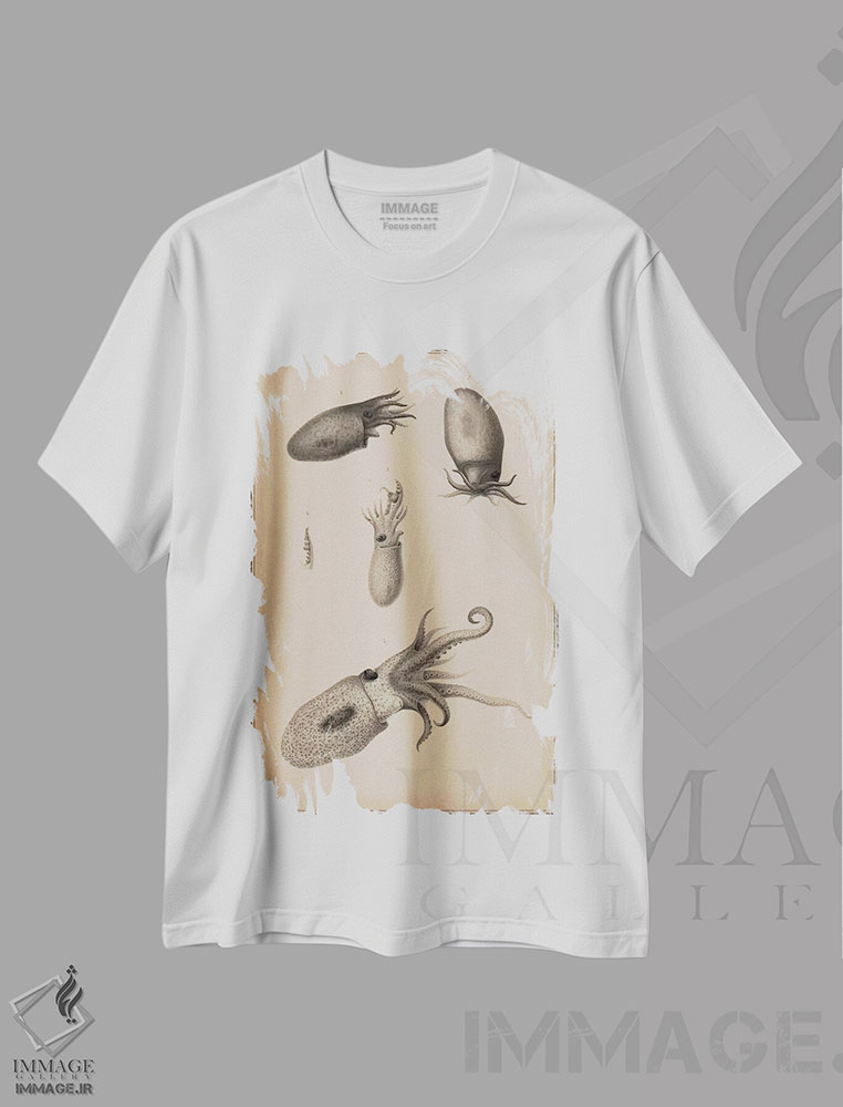 تیشرت طرح دار شقایق حیوانی: اُکتاپوس، سرپاورها، تزئینی اثر هنرمند ناشناس | immage.ir