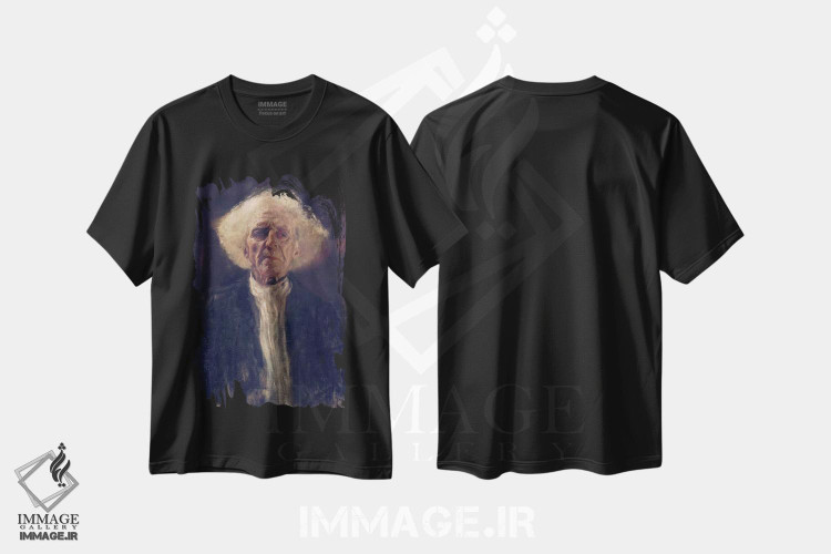 تیشرت طرح دار مطالعه سر مرد نابینا، هنر فاخر کلاسیک اثر گوستاو کلیمت | immage.ir