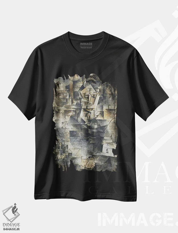 تیشرت طرح دار پرترهٔ دنیل-هنری کان وایلر، هنر فاخر کلاسیک اثر پابلو پیکاسو | فروشگاه ایماژ